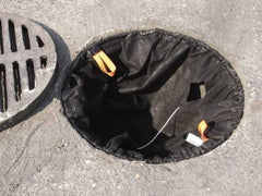 Enpac - Nonwoven Geo-Textile Catch Basin Insert - 27" to 29" Drain, Black, Use for Sediment Only - Benchmark Tooling