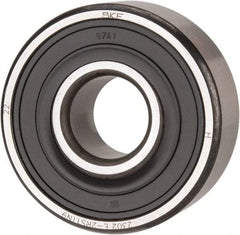 SKF - 15mm Bore Diam, 42mm OD, Double Seal Self Aligning Radial Ball Bearing - 17mm Wide, 2 Rows, Round Bore, 652 Lb Static Capacity, 2,680 Lb Dynamic Capacity - Benchmark Tooling