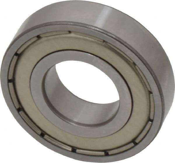 SKF - 5/8" Bore Diam, 1-3/8" OD, Double Shield Deep Groove Radial Ball Bearing - 0.3438" Wide, 1 Row, Round Bore, 731 Lb Static Capacity, 1,360 Lb Dynamic Capacity - Benchmark Tooling