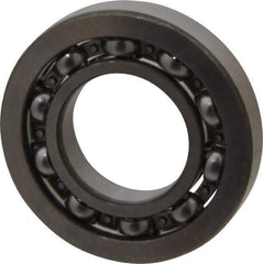 SKF - 1" Bore Diam, 2" OD, Open Deep Groove Radial Ball Bearing - 3/8" Wide, 1 Row, Round Bore, 1,350 Lb Static Capacity, 2,270 Lb Dynamic Capacity - Benchmark Tooling