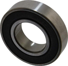 SKF - 1" Bore Diam, 2" OD, Double Seal Deep Groove Radial Ball Bearing - 1/2" Wide, 1 Row, Round Bore, 1,350 Lb Static Capacity, 2,270 Lb Dynamic Capacity - Benchmark Tooling