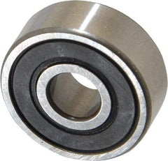 SKF - 1/4" Bore Diam, 3/4" OD, Double Seal Deep Groove Radial Ball Bearing - 9/32" Wide, 1 Row, Round Bore, 261 Lb Static Capacity, 632 Lb Dynamic Capacity - Benchmark Tooling