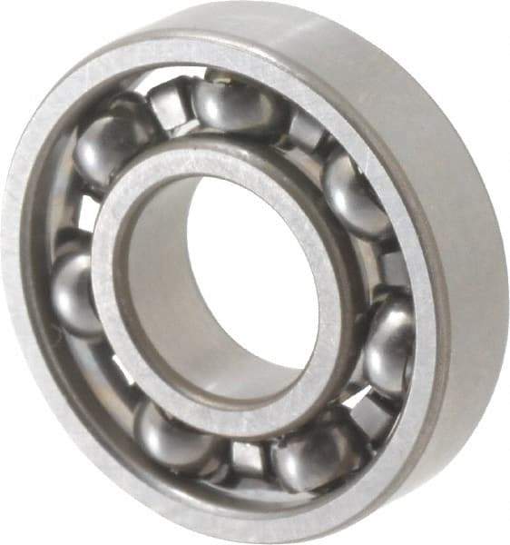 SKF - 3/8" Bore Diam, 7/8" OD, Open Deep Groove Radial Ball Bearing - 7/32" Wide, 1 Row, Round Bore, 301 Lb Static Capacity, 746 Lb Dynamic Capacity - Benchmark Tooling