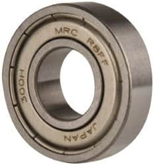 SKF - 1/2" Bore Diam, 1-1/8" OD, Double Shield Deep Groove Radial Ball Bearing - 5/16" Wide, 1 Row, Round Bore, 540 Lb Static Capacity, 1,140 Lb Dynamic Capacity - Benchmark Tooling