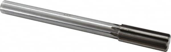 Made in USA - 1-1/16" Carbide-Tipped 8 Flute Chucking Reamer - Straight Flute, 7/8" Straight Shank, 2-3/4" Flute Length, 10-1/2" OAL - Benchmark Tooling