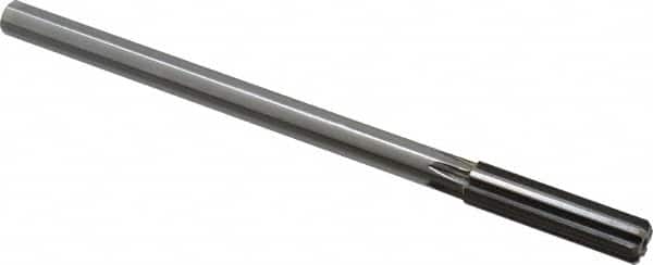Made in USA - 0.4385" Carbide-Tipped 6 Flute Chucking Reamer - Straight Flute, 1-3/4" Straight Shank, 1-3/4" Flute Length, 7" OAL - Benchmark Tooling