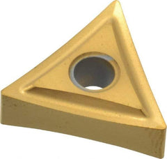 Interstate - TNMP331 Grade TCN55 Carbide Turning Insert - TiN Finish, 60° Triangle, 3/8" Inscr Circle, 3/16" Thick, 1/64" Corner Radius - Benchmark Tooling