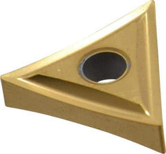 Interstate - TNMP431 Grade TCN55 Carbide Turning Insert - TiN Finish, 60° Triangle, 1/2" Inscr Circle, 3/16" Thick, 1/64" Corner Radius - Benchmark Tooling