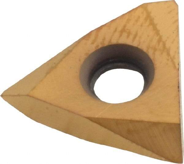 Value Collection - TNMC32 60° V Grade TCN55 On Edge Threading Insert - PVD TiN Finish, 3/8" Inscribed Circle - Benchmark Tooling