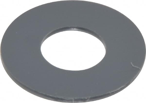 Made in USA - 1/2" Screw, Grade Gray PVC Standard Flat Washer - 0.562" ID x 1-1/4" OD, 0.062" Thick, Plain Finish - Benchmark Tooling