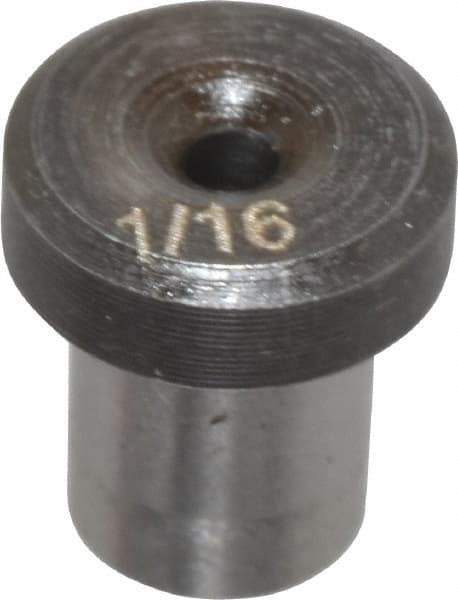 Value Collection - Type H, 1/16" Inside Diam, Head, Press Fit Drill Bushing - 13/64" Body Outside Diam, 1/4" Length Under Head, Steel - Benchmark Tooling