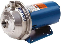 Goulds Pumps - TEFC Motor, 208-230/460 Volt, 9.8/4.9 Amp, 3 Phase, 3 HP, 3500 RPM, 316L Stainless Steel Straight Pump - 1-1/4 Inch Inlet, 1 Inch Outlet, 67 Max Head psi, 316L Stainless Steel Impeller, Carbon Ceramic Buna Seal, 155 Ft. Shut Off - Benchmark Tooling