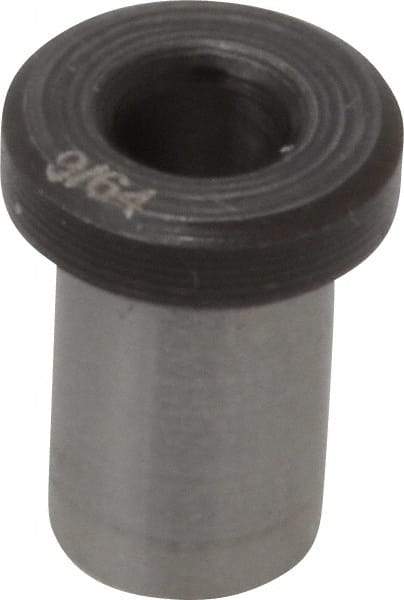 Value Collection - Type H, 9/64" Inside Diam, Head, Press Fit Drill Bushing - 1/4" Body Outside Diam, 3/8" Length Under Head, Steel - Benchmark Tooling