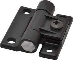 80/20 Inc. - 2-1/2" Long x 2-1/4" Wide x 0.77" Thick, Adjustable Hinge - Black Acetal - Benchmark Tooling