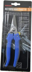 Value Collection - 3" LOC, 7-1/2" OAL Light Duty Shears - Ambidextrous, Plastic Straight Handle, For General Purpose Use - Benchmark Tooling