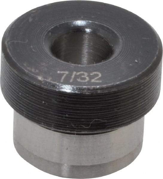 Value Collection - Type H, 7/32" Inside Diam, Head, Press Fit Drill Bushing - 1/2" Body Outside Diam, 1/4" Length Under Head, Steel - Benchmark Tooling