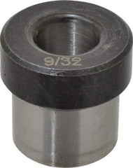 Value Collection - Type H, 9/32" Inside Diam, Head, Press Fit Drill Bushing - 1/2" Body Outside Diam, 3/8" Length Under Head, Steel - Benchmark Tooling