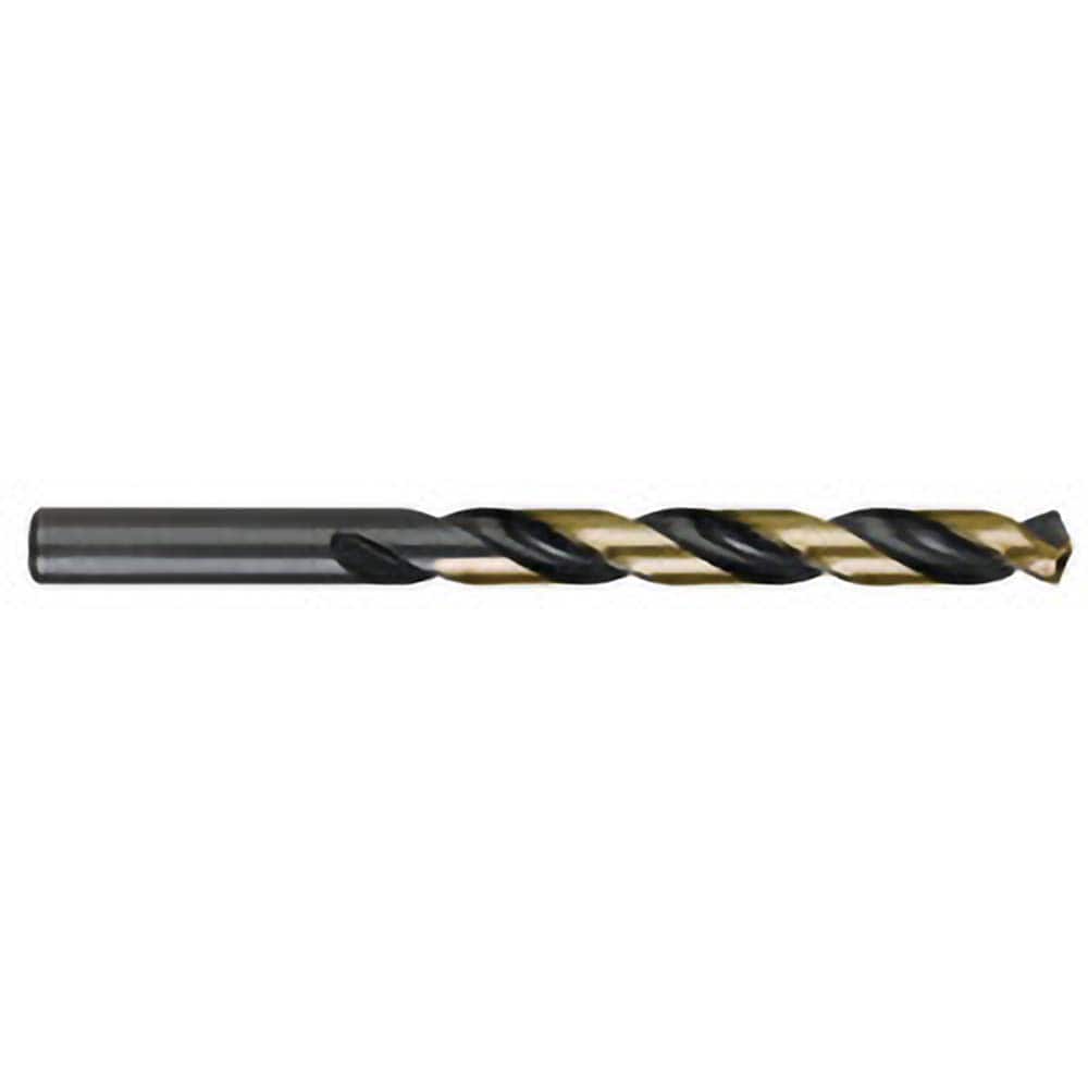 Jobber Length Drill Bit: 0.4688″ Dia, 135 °, High Speed Steel Bright/Uncoated, 5.75″ OAL, Right Hand Cut, Spiral Flute, Straight-Cylindrical Shank
