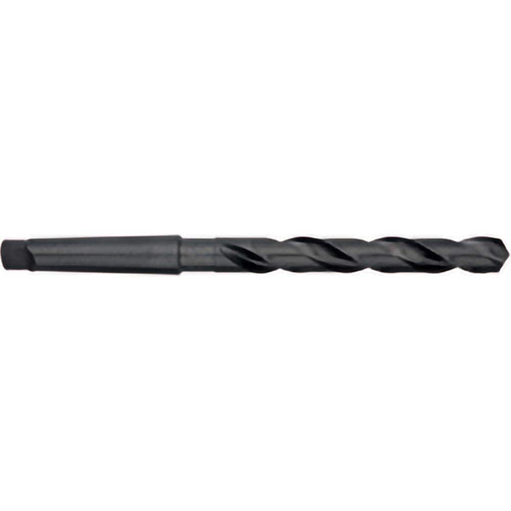 Taper Shank Drill Bit: 0.9219″ Dia, 3MT, 118 °, High Speed Steel Oxide Finish, 10.75″ OAL, Spiral Flute