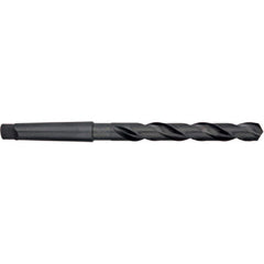 Taper Shank Drill Bit: 0.9063″ Dia, 3MT, 118 °, High Speed Steel Oxide Finish, 10.75″ OAL, Spiral Flute