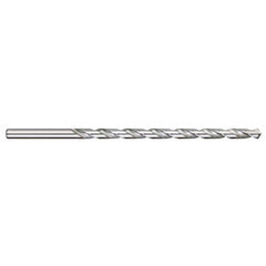 Titan USA - Extra Length Drill Bits; Drill Bit Size (Inch): 1/2 ; Drill Bit Size (Decimal Inch): 0.5000 ; Drill Point Angle: 118 ; Drill Bit Material: High Speed Steel ; Drill Bit Finish/Coating: Uncoated ; Overall Length (Inch): 12 - Exact Industrial Supply