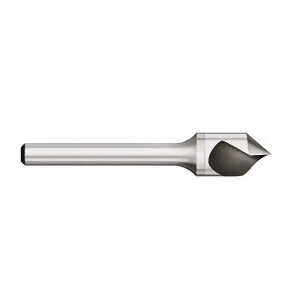 Titan USA - Countersinks; Head Diameter (Inch): 1/8 ; Head Diameter (Decimal Inch): 0.1250 ; Number of Flutes: 1 ; Included Angle: 90 ; Countersink Material: Solid Carbide ; Countersink Finish/Coating: Uncoated - Exact Industrial Supply