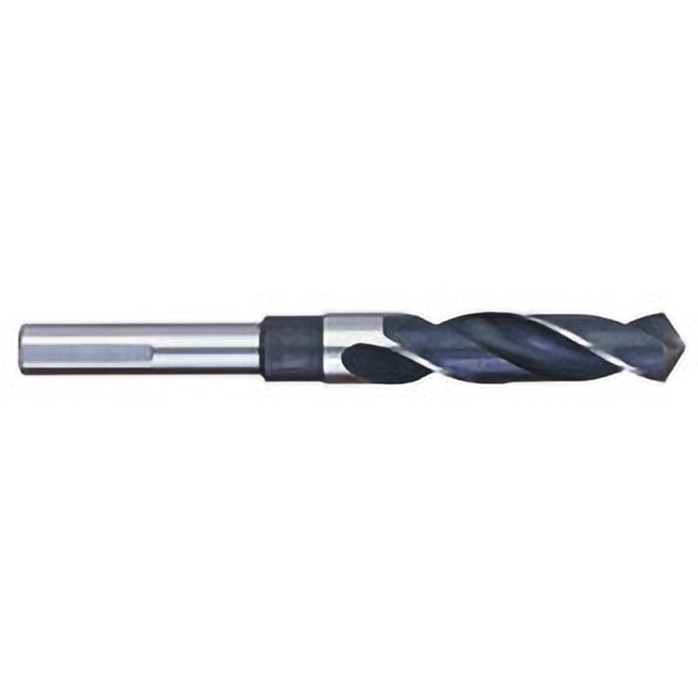 Titan USA - 17/32" 118° 1/2" Shank Uncoated High Speed Steel Silver & Deming Reduced Shank Drill Bit - Exact Industrial Supply