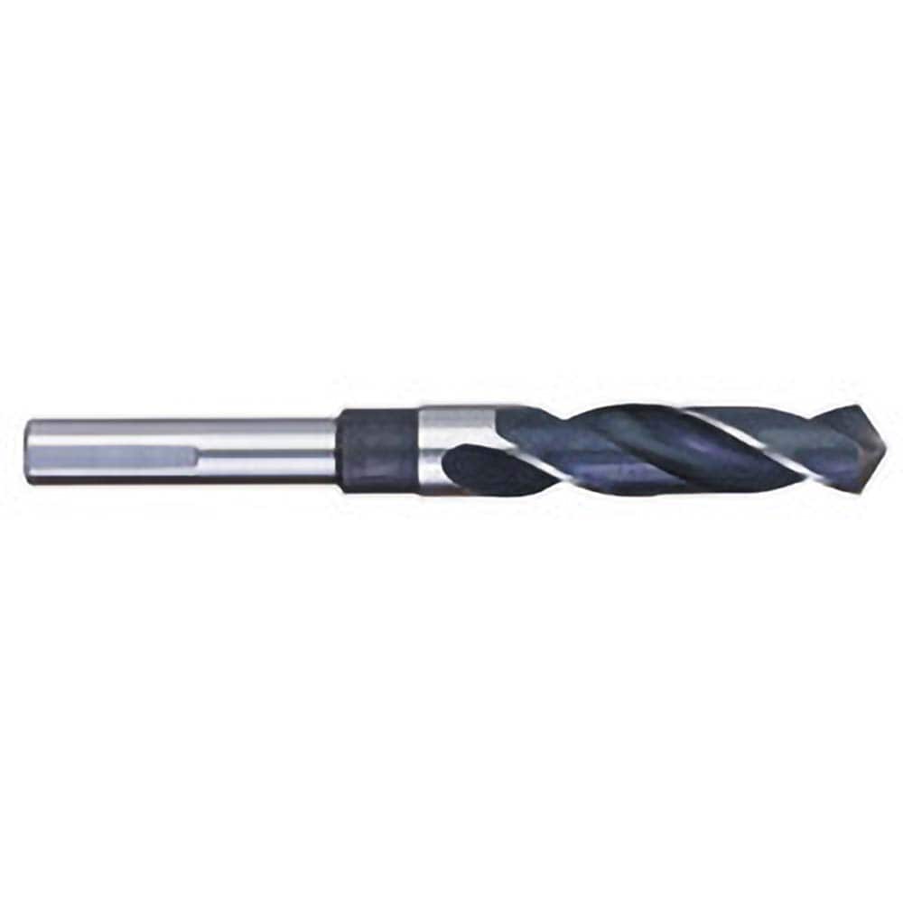 Reduced Shank Drill Bit: 11/16'' Dia, 1/2'' Shank Dia, 118  ™, High Speed Steel 6'' OAL, 3'' Flute Length, Bright/Uncoated Finish, Reduced with Flat Shank, Series 620