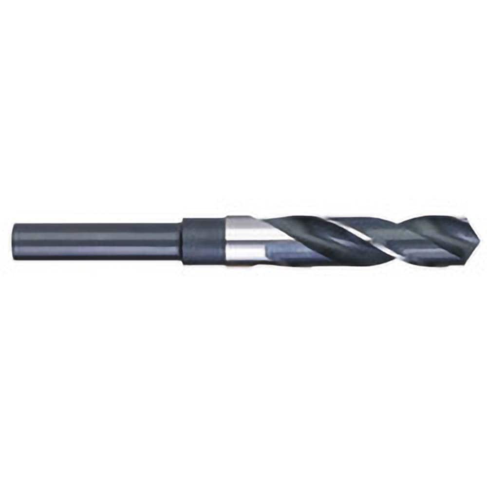 Reduced Shank Drill Bit: 41/64'' Dia, 1/2'' Shank Dia, 118  ™, High Speed Steel 6'' OAL, 3'' Flute Length, Bright/Uncoated Finish, Reduced Shank, Series 625