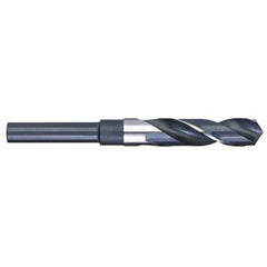 Reduced Shank Drill Bit: 59/64'' Dia, 1/2'' Shank Dia, 118  ™, High Speed Steel 6'' OAL, 3'' Flute Length, Bright/Uncoated Finish, Hex Shank, Series 625
