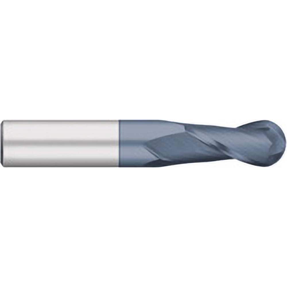 Titan USA - Ball End Mills; Mill Diameter (Decimal Inch): 0.3281 ; Number of Flutes: 2 ; Length of Cut (Inch): 1 ; Length of Cut (Decimal Inch): 1.0000 ; Material: Solid Carbide ; Overall Length (Inch): 2-1/2 - Exact Industrial Supply