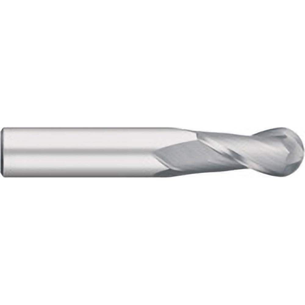 Titan USA - Ball End Mills; Mill Diameter (Decimal Inch): 0.3906 ; Number of Flutes: 2 ; Length of Cut (Inch): 1 ; Length of Cut (Decimal Inch): 1.0000 ; Material: Solid Carbide ; Overall Length (Inch): 2-3/4 - Exact Industrial Supply