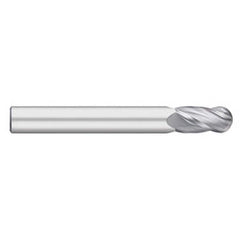 Titan USA - Ball End Mills; Mill Diameter (Inch): 3/16 ; Mill Diameter (Decimal Inch): 0.1875 ; Number of Flutes: 4 ; Length of Cut (Inch): 3/4 ; Length of Cut (Decimal Inch): 0.7500 ; Material: Solid Carbide - Exact Industrial Supply