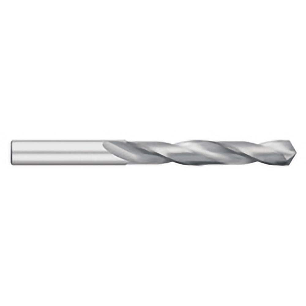 Jobber Length Drill Bit: 0.339″ Dia, 118 °, Solid Carbide Bright/Uncoated, Right Hand Cut, Spiral Flute, Straight-Cylindrical Shank