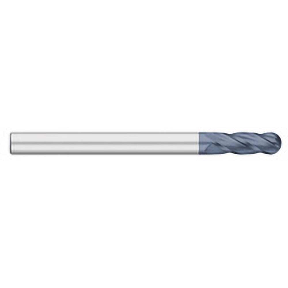 Titan USA - Ball End Mills; Mill Diameter (Inch): 1/4 ; Mill Diameter (Decimal Inch): 0.2500 ; Number of Flutes: 4 ; Length of Cut (Inch): 1-1/2 ; Length of Cut (Decimal Inch): 1.5000 ; Material: Solid Carbide - Exact Industrial Supply