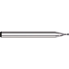 Titan USA - Ball End Mills; Mill Diameter (Decimal Inch): 0.0700 ; Number of Flutes: 2 ; Length of Cut (Decimal Inch): 0.1050 ; Material: Solid Carbide ; Overall Length (Inch): 1-1/2 ; Overall Length (Decimal Inch): 1.5000 - Exact Industrial Supply