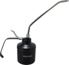 PRO-LUBE - 500 mL Capcity, 9" Long Rigid Spout, Lever-Type Oiler - Steel Pump, Steel Body, Powder Coated - Benchmark Tooling