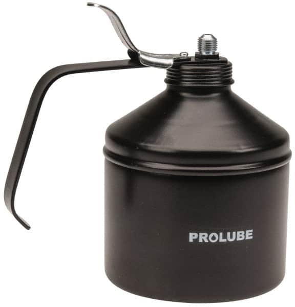 PRO-LUBE - 1,000 mL Capcity, 9" Long Rigid Spout, Lever-Type Oiler - Steel Pump, Steel Body, Powder Coated - Benchmark Tooling