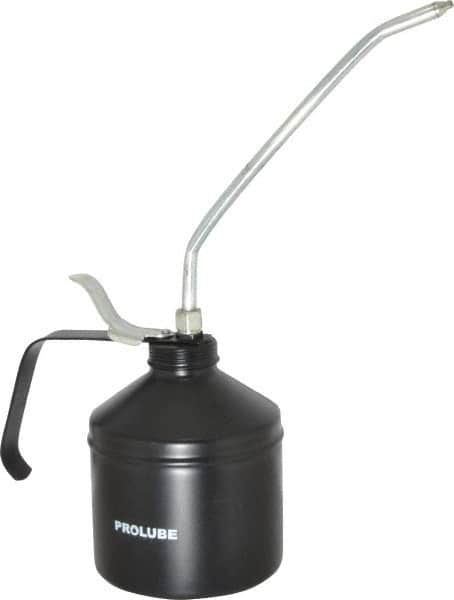 PRO-LUBE - 1,000 mL Capcity, 9" Long Rigid Spout, Lever-Type Oiler - Steel Pump, Steel Body, Powder Coated - Benchmark Tooling