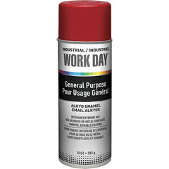 Krylon - Red, Gloss, Enamel Spray Paint - 9 to 13 Sq Ft per Can, 10 oz Container, Use on Ceramics, Glass, Metal, Plaster, Wood - Benchmark Tooling