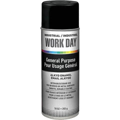 Krylon - Black, Flat, Enamel Spray Paint - 9 to 13 Sq Ft per Can, 10 oz Container, Use on Ceramics, Glass, Metal, Plaster, Wood - Benchmark Tooling