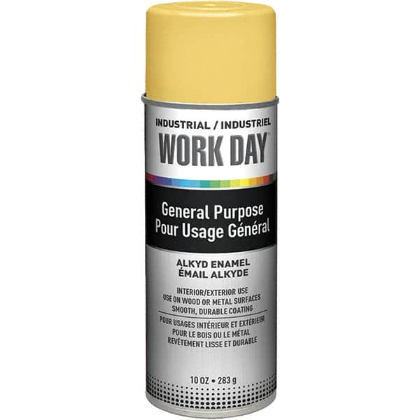 Krylon - Yellow, Gloss, Enamel Spray Paint - 9 to 13 Sq Ft per Can, 10 oz Container, Use on Ceramics, Glass, Metal, Plaster, Wood - Benchmark Tooling