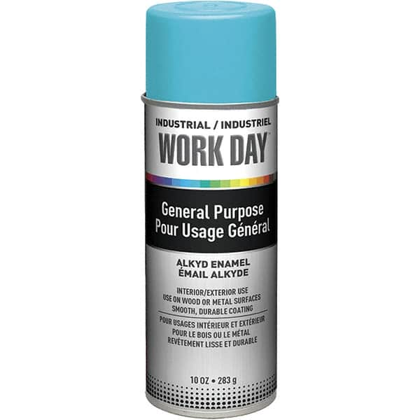 Krylon - Sky Blue, Gloss, Enamel Spray Paint - 9 to 13 Sq Ft per Can, 10 oz Container, Use on Ceramics, Glass, Metal, Plaster, Wood - Benchmark Tooling