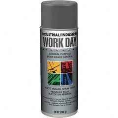 Krylon - Dark Gray, Gloss, Enamel Spray Paint - 9 to 13 Sq Ft per Can, 10 oz Container, Use on Ceramics, Glass, Metal, Plaster, Wood - Benchmark Tooling