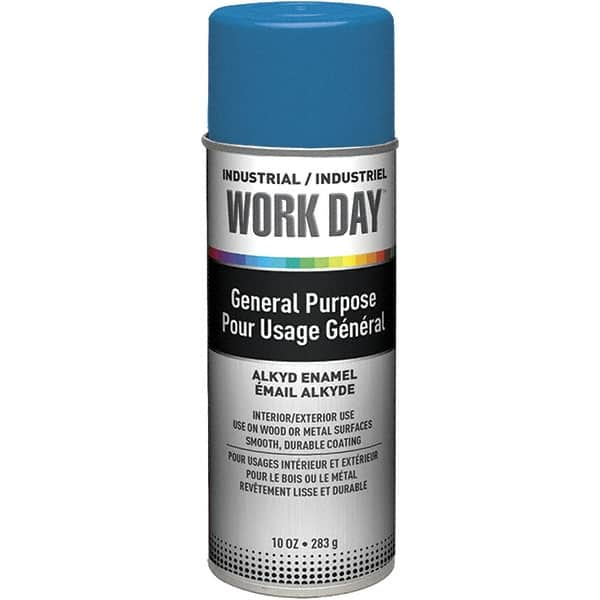 Krylon - True Blue, Gloss, Enamel Spray Paint - 9 to 13 Sq Ft per Can, 10 oz Container, Use on Ceramics, Glass, Metal, Plaster, Wood - Benchmark Tooling