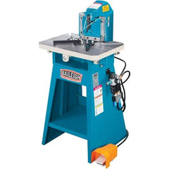 Baileigh - 5 x 5" Notching Dimension, Metal Notcher - 11" Stroke, 3mm Max Mild Steel Capacity, 23-1/2" Table Width x 18" Table Depth - Benchmark Tooling