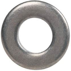 Made in USA - #8 Screw, Grade 300 Stainless Steel Standard Flat Washer - 0.188" ID x 3/8" OD, 0.065" Thick, Plain Finish, Meets Military Specifications - Benchmark Tooling