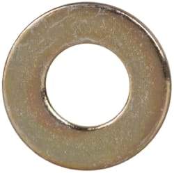 Made in USA - #4 Screw, Grade 1008/1010 Steel Standard Flat Washer - 1/8" ID x 1/4" OD, 0.02" Thick, Cadmium-Plated Finish, Meets Military Specifications - Benchmark Tooling