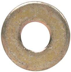 Made in USA - #4 Screw, Grade 1008/1010 Steel Standard Flat Washer - 1/8" ID x 0.312" OD, 0.03" Thick, Cadmium-Plated Finish, Meets Military Specifications - Benchmark Tooling