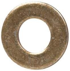 Made in USA - #5 Screw, Grade 1008/1010 Steel Standard Flat Washer - 0.141" ID x 0.281" OD, 0.03" Thick, Cadmium-Plated Finish, Meets Military Specifications - Benchmark Tooling